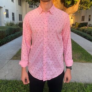Scotch and Soda My Favorite Dress Shirt - L - Pink and Patterned